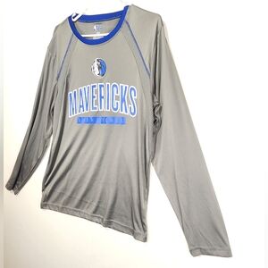 NBA Gray Mavericks Long Sleeve Shirt Size M